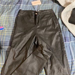 Pleather misguided jeans